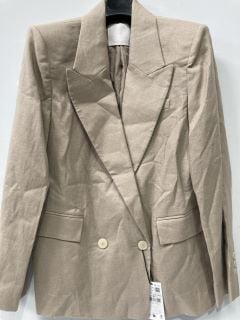 MANGO 100% LINEN BLAZER JACKET PINK SIZE L RRP £110