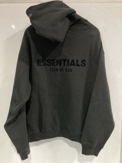 ESSENTIALS FEAR OF GOD HOODIE BLACK SIZE L RRP £115