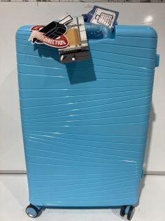 AEROLITE TRAVEL LARGE HARD SHELL SUITCASE BLUE RRP £80