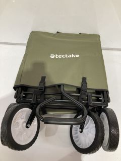 TECTAKE FOLDABLE HANDCART WITH ROOF GREEN