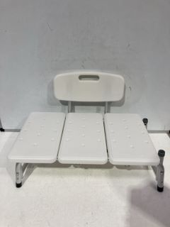 TECTAKE SHOWER BENCH WITH BACK AND ARMRESTS WHITE