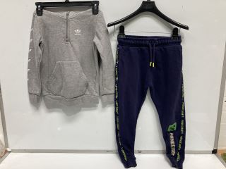 QTY OF ITEMS TO INCLUDE CHILDRENS ADIDAS TREFOIL JOGGER - GREY - 7-8 YEARS