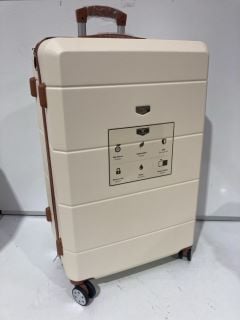 LUGG HARD SHELL 3 PIECE LUGGAGE SET BEIGE/BROWN RRP £100