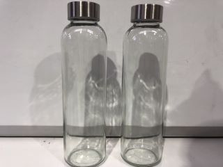 QTY OF ASSORTED BOTTLES TO INCLUDE TWO GLASS BOTTLES