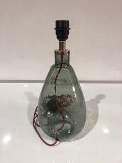 NKUKU BABA GLASS LAMP EU GREEN SMOKE SMALL TALL 39 X 18CM (DIA) RRP £110