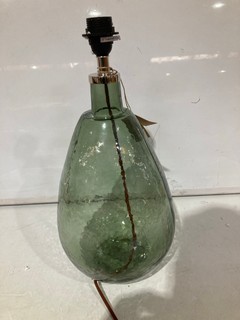 NKUKU BABA GLASS LAMP EU GREEN SMOKE LARGE TALL 50 X 26CM (DIA) BL6001 RRP £160