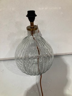 NKUKU VARANISI WIDE LAMP CLEAR GLASS 43 X 28 X 28CM VL0101 RRP £175