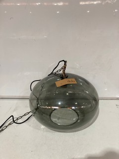 NKUKU OTORO GLASS PENDANT GREEN GLASS LARGE ROUND 32 X 45 X 45CM OP2601 RRP £250