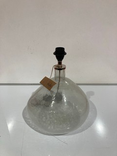 NKUKU BABA GLASS LAMP EU CLEAR GLASS LARGE WIDE 42 X 31CM (DIA) BL5401 RRP £160