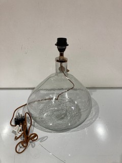 NKUKU BABA GLASS LAMP EU CLEAR GLASS LARGE BL5401 RRP £160 & OTORO OL0601