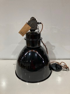 NKUKU OKELLO INDUSTRIAL PENDANT BLACK MEDIUM 54 X 39CM DIA OP1302 RRP £195 & RARNI SINGLE WALL LIGHT ANTIQUE BRASS 24 X 10CM (DIA) RL4101 RRP £110