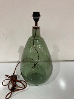 NKUKU BABA GLASS LAMP EU GREEN SMOKE TALL LARGE BL6001 RRP £160