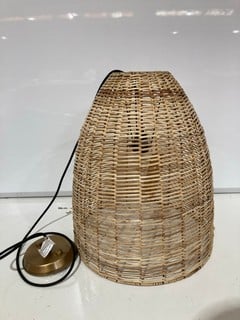 NKUKU NOKO WICKER CONICAL PENDANT NATURAL MEDIUM 47 X 40CM (DIA) NP0802 RRP £175