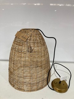 NKUKU NOKO WICKER CONICAL PENDANT NATURAL MEDIUM 47 X 40CM (DIA) NP0802 RRP £175