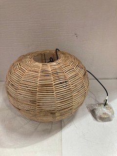 NKUKU NOKO WICKER ROUND PENDANT NATURAL LARGE 35 X 54CM (DIA) NP1002