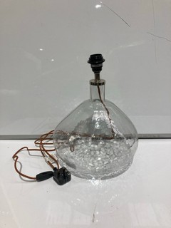 NKUKU BABA GLASS LAMP CLEAR LARGE WIDE BL5401 RRP £160