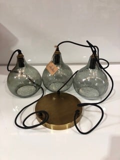 NKUKU ZIVA CLUSTER PENDANT GREEN SMOKE ONE SIZE 20 X 17 X 17 ZL0101 RRP £225