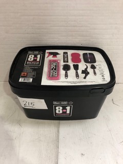 BOX OF ASSORTED ITEMS INCLUDE MUC OFF 8 IN 1 BICYCLE CLEANING KIT