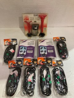 QTY OF ASSORTED ITEMS TO INCLUDEH AA CAR ESSENTIALS SUPER BRIGHT KRYPTON BULB TORCH & AA CAR ESSENTIALS TYRE SAFETY KIT