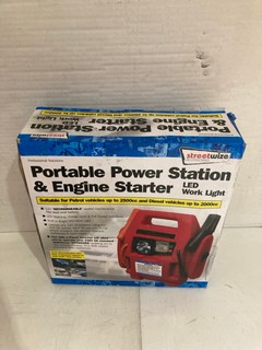 QTY OF ASSORTED ITEMS TO INCLUDE RING AUTOMOTIVE 12V PORTABLE SHOWER & STREETWIZE PORTABLE POWER STATION & ENGINE STARTER