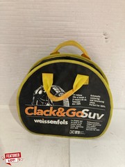 CLACK&GO SUV WEISSENFELS SNOW CHAINS AUTO CENTERING AND TENSIONING & AUTOCARE 102" TWIN HANDHELD CAR POLISHER