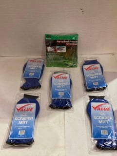 QTY OF ASSORTED ITEMS TO INCLUDE YALE LIFT TRUCK LUBE & AUTOCARE GREENLINE POP-UP FROST PROTECTOR AND SUN SHADE