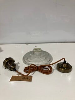 NKUKU 2X ZOWIE PENDANT ANTIQUE BRASS SMALL ZPO2O1 RRP £175