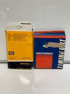 QTY OF ASSORTED ITEMS TO INCLUDE MASTERPARTS MTB 39 TIMING BELT & CONTINENTAL CT 718 BELT