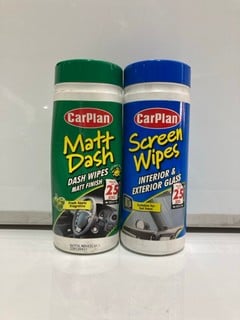 QTY OF ITEMS TO INCLUDE ARMORALL DASHBOARD WIPES & CARPLAN SCREEN WIPES