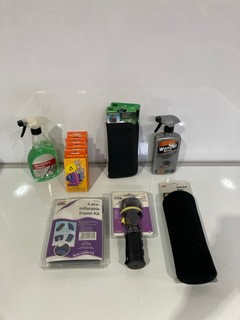 QTY OF ASSORTED ITEMS TO INCLUDE AUTOCARE LARGE RUBBER TORCH & AUTOCARE GREENLINE HANDY ORGANISER