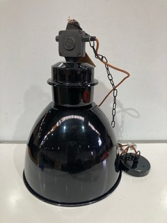 NKUKU OKELLO INDUSTRIAL PENDANT BLACK MEDIUM 54 X 39CM DIA OP1302 RRP £195