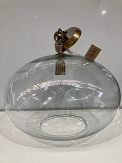 NKUKU OTORO GLASS PENDANT CLEAR GLASS ROUND LARGE 32 X 45CM (DIA) OP1502 RRP £150