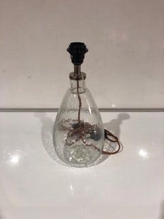 NKUKU BABA GLASS LAMP EU CLEAR GLASS SKU: BL5501 RRP £110