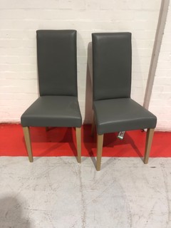 JOHN LEWIS SLENDER FAUX LEATHER DINING CHAIR SET OF TWO (003328677) RRP £179