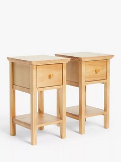 JOHN LEWIS 2 X WILTON 1 DRAWER COMPACT BEDSIDE (003332453) RRP £149