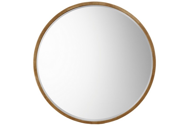 HIGGINS ROUND MIRROR IN ANTIQUE GOLD - SIZE 800 X 800MM (227872) - RRP £209