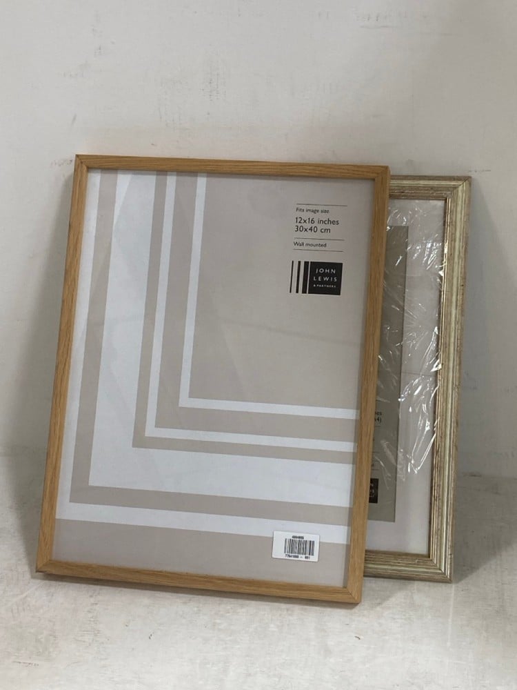 QTY OF ASSORTED JOHN LEWIS PHOTO FRAMES TO INCLUDE 28 X 35 CM CERTIFICATE FRAME IN GOLD