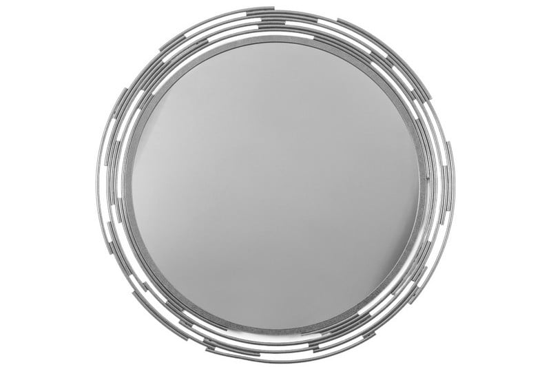 APPROX 80CM DIA WALL HUNG MIRROR IN SILVER