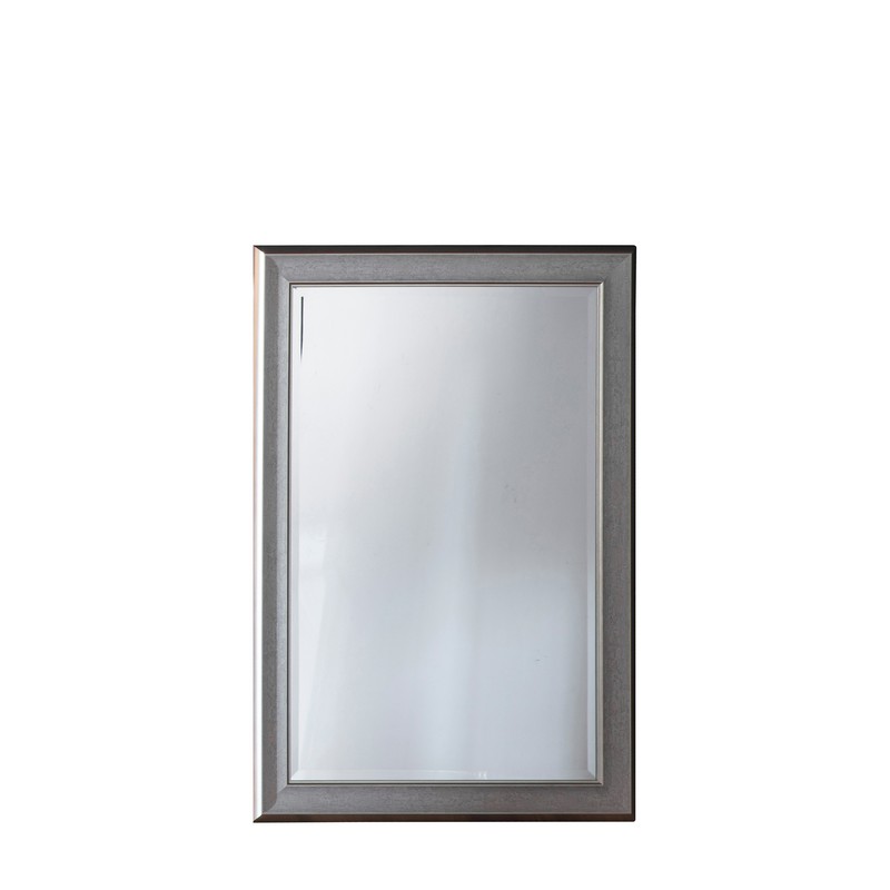 APPROX 75 X 105CM RECTANGLE WALL HUNG MIRROR WITH WHITE FRAME