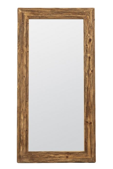 APPROX 160 X 80CM RECTANGLE WALL HUNG MIRROR IN WOODEN EFFECT