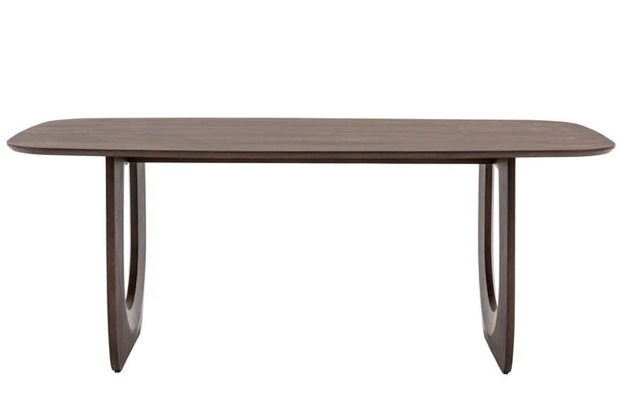 ARC DINING TABLE IN DARK WOODEN EFFECT - RRP £1250