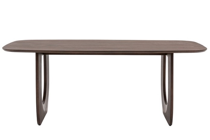 ARC DINING TABLE IN DARK WOODEN EFFECT - RRP £1250