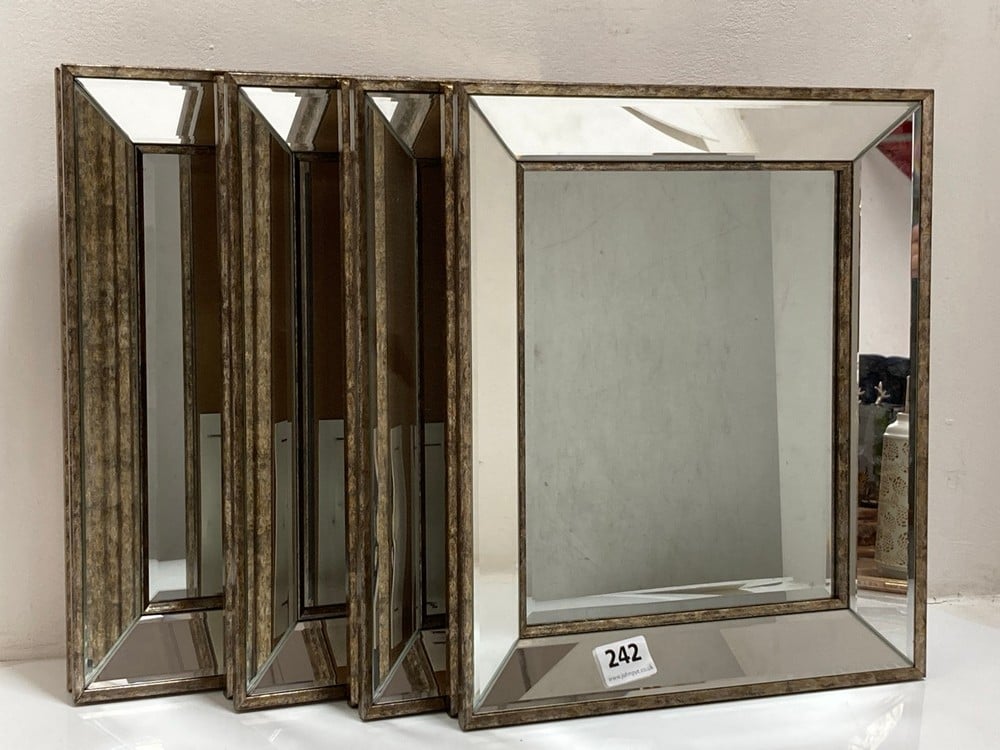 4 X WHIMPLE MIRROR 320 X 380 MM (COLLECTION ONLY)