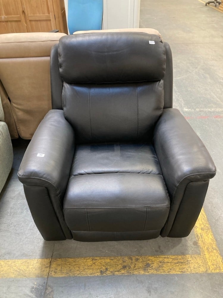 LA-Z-BOY PARIS 1 SEATER LEATHER ARMCHAIR IN BLACK - RRP £649