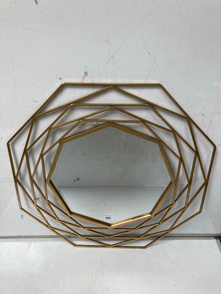 ESTELLA MIRROR IN GOLD 910 X 910MM - RRP £180