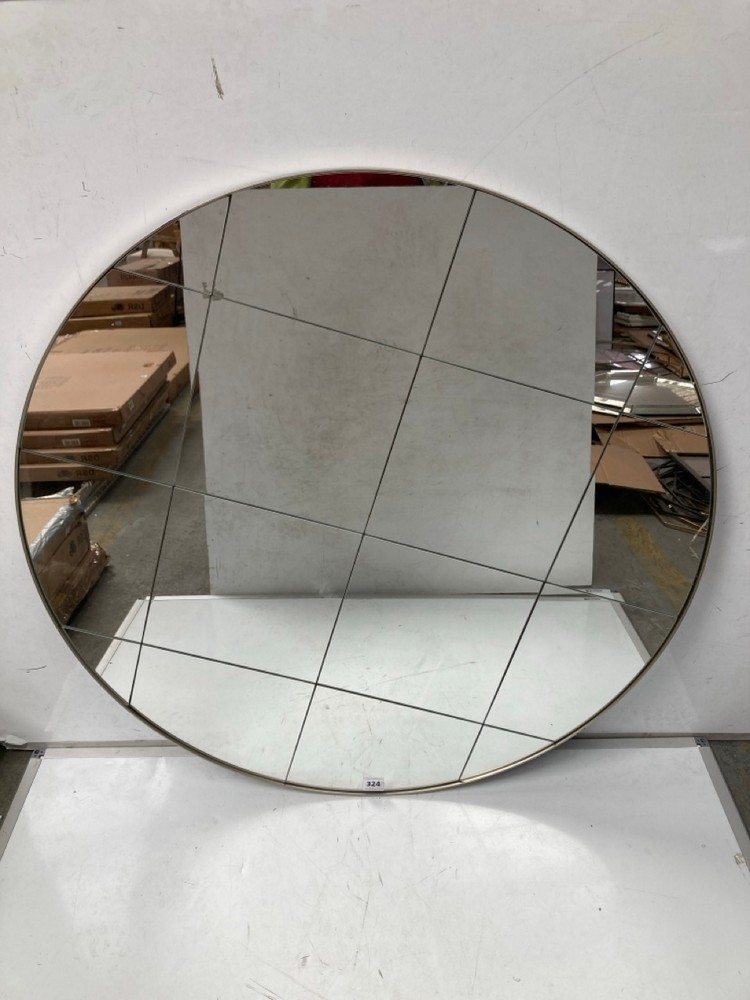 BOXLEY ROUND MIRROR IN SILVER 100 X 100CM - RRP £539