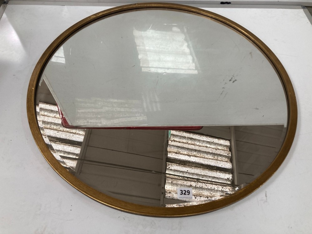 HIGGINS ROUND MIRROR IN GOLD 800 X 800MM - RRP £209