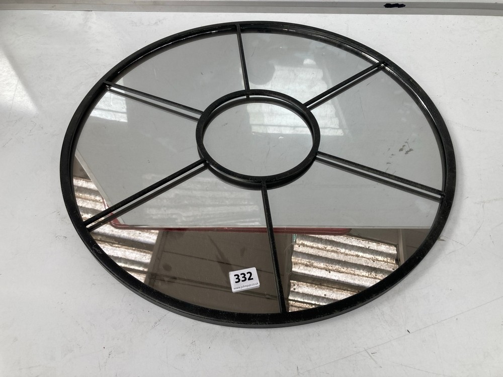 VALENCE ROUND MIRROR IN BLACK 600 X 600MM - RRP £120