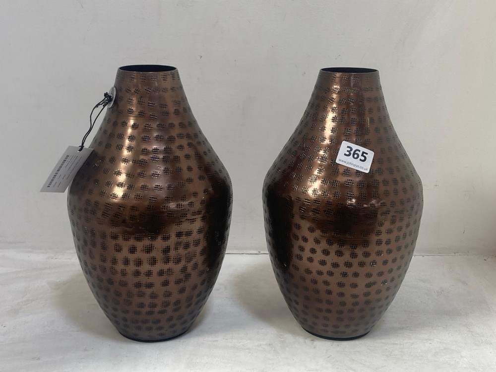 2 X NALLAM TALL BRONZE VASE(COLLECTION ONLY)