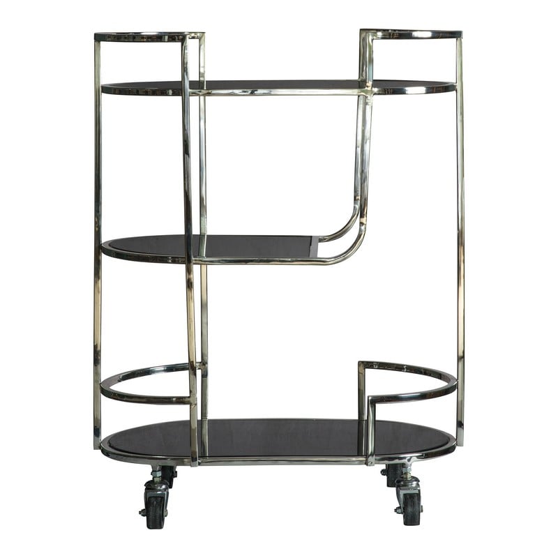 BEAUCHAMP DRINKS TROLLEY SILVER 640X390X800MM MODEL NO. 391866 - RRP £375